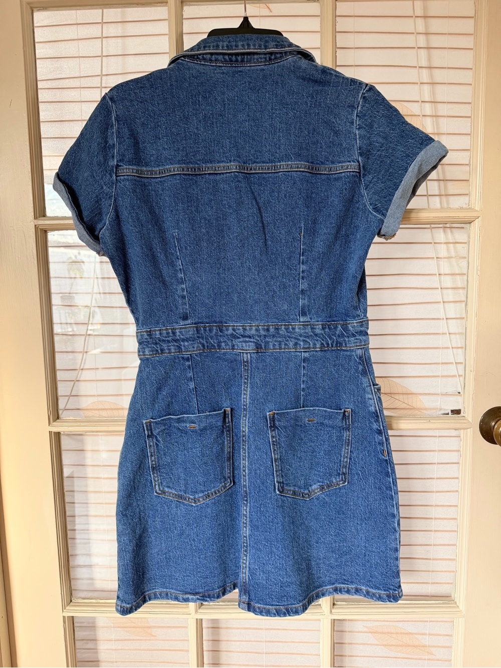 Zara Mini Denim Short Sleeve Dress - Picture 4 of 4